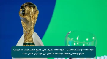 <p><strong>بصمة القارة..</strong> تعرف على جميع المنتخبات الأمريكية الجنوبية التي خطفت بطاقة التأهل إلى مونديال قطر.</p>